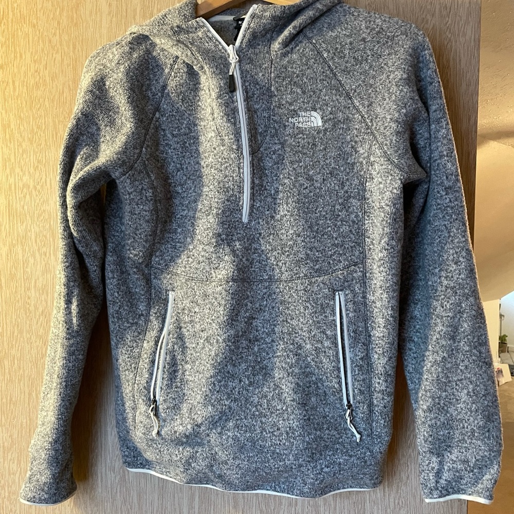 North face fleece hooded sweatshirt